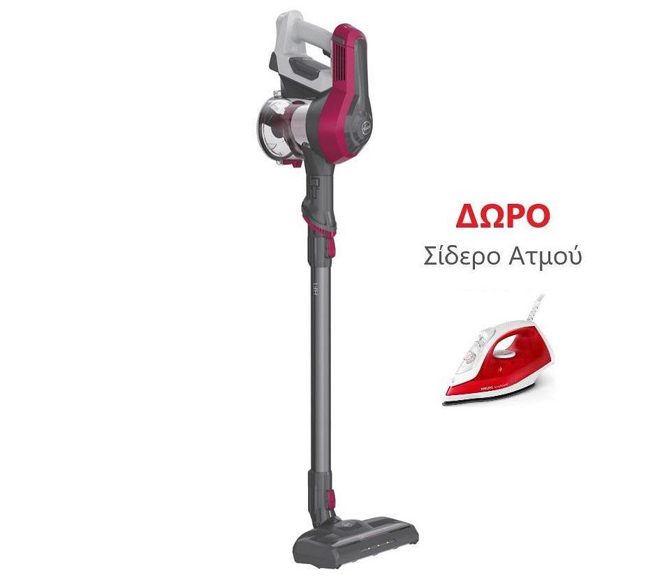 Επαναφορτιζόμενη Σκούπα Stick Hoover HF110P 011 21.6V + ΔΩΡΟ Ατμοσίδερο Philips